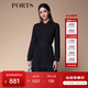 PORTS寶姿秋冬新品女裝縫制針織長(cháng)袖連衣裙SM9N014NCC148 黑色 M (6)