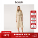 ba&sh bash秋季收腰系帶襯衫裙單排扣開(kāi)叉連衣裙女1H23DEID SABLE M (1)
