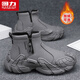 回力男鞋馬丁靴2025秋冬季新款男士加絨保暖戶(hù)外雪地棉靴子 灰色 42