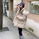 可茵（Keyin）工裝毛領(lǐng)派克服羽絨棉服女2025年冬季新款韓版寬松中長(cháng)款棉衣外套 卡其色 M