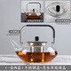 ORTOR提梁壺耐高溫玻璃茶壺茶具套裝燒水壺養生壺煮茶壺煮茶器泡茶壺 賽迪提梁壺1L（一壺兩蓋）贈壺墊
