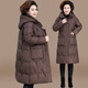 啄木鳥(niǎo)（TUCANO）媽媽羽絨棉服冬裝中長(cháng)款棉衣2025新中老年人女裝秋冬大碼棉襖外套 咖啡色 2XL （推薦115-125斤左右)