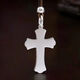 招礦足銀9999實(shí)心素款十字墜銀吊墜掛墜掛件十字項鏈 足銀9999【十字墜】一件約13克