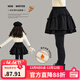 優(yōu)優(yōu)1點(diǎn)（Yoyo one）女童褲裙假兩件秋冬兒童加絨加厚外穿褲子中大童冬季打底裙褲女孩 2196黑色冬款加絨 140cm