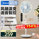美的（Midea） 電風(fēng)扇落地扇家用大風(fēng)量空氣循環(huán)搖頭電扇宿舍輕音低噪智能扇 【語(yǔ)音智控 風(fēng)隨溫變】行業(yè)爆款SAI35AS