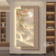 意識形態(tài)現代輕奢玄關(guān)裝飾畫(huà)柿柿如意入門(mén)正對掛畫(huà)LED燈走廊過(guò)道疊加壁畫(huà) E2794-柿柿如意 40*80（上30*65+下30*80） 【無(wú)燈款】高清UV精雕+晶瓷防刮 雙層立體晶瓷防刮水晶面