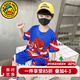 G.duck童裝男童夏裝套裝時(shí)髦蜘蛛俠衣服兒童夏季套裝卡通短袖兩件套男孩 藍色 110 建議身高100-110cm年齡4-5