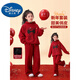 迪士尼（DISNEY）12歲女孩衣服套裝冬季加絨女童紅色蝴蝶結連帽衛衣保暖休閑兩件套 紅色連帽套裝[加絨] 加厚 120 cm[建議身高110-120cm]
