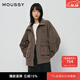 moussy【新復古回潮】 美式復古學(xué)院風(fēng)寬松大口袋外套028HAZ80-2151 060棕色 均碼