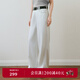 詩(shī)凡黎（‘S EIFINI）【解壓褲】詩(shī)凡黎星光璀璨細閃牛仔褲25夏新款高腰輕薄直筒闊腿褲 本白色 M