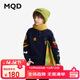 馬騎頓（MQD）男童毛衣2024冬季新款翻領(lǐng)針織衫學(xué)院風(fēng)兒童提花線(xiàn)衫