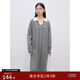 自巧小個(gè)子灰色polo針織連衣裙女秋冬2024新款韓系長(cháng)袖寬松毛衣裙 水灰色 XS (2碼)