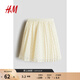 H&M2025年秋季新款童裝女童褶紋雪紡半身裙1269789 淺黃色/波點(diǎn) 120 120cm 53 (4-6Y)
