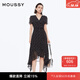 moussy女裝新品法式度假風(fēng)不規則茶歇裙連衣裙028ISZ30-3031 020黑色 均碼