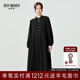深呼吸DEEP BREATH女裝立領(lǐng)高腰寬松百褶長(cháng)款中式風(fēng)連衣裙A500407 黑 M (3碼)