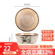 玉泉家用陶瓷米飯碗單個(gè)韓式創(chuàng  )意手繪面碗湯碗餐具個(gè)性學(xué)生加厚 竹葉6英寸碗米色款