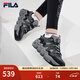 FILA斐樂(lè )帕尼尼官方女鞋復古運動(dòng)鞋春款籃球鞋休閑鞋老爹鞋 鍛鐵灰/木炭灰-BC 38
