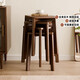 家逸實(shí)木凳子家用可疊放小板凳加厚結實(shí)餐桌凳客廳椅子創(chuàng  )意方凳