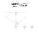 APM Monacobaby雙流星項鏈+六芒星耳釘禮盒套裝禮物送女友毛衣鏈