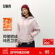 森馬（Semir）衛衣女冬抓絨發(fā)熱抑菌寬松純色連帽套頭衫拼接顯瘦ins潮衣服 橡皮粉61214 M