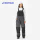 迪卡儂滑雪褲背帶褲寬松保暖防水工裝BIB500黑灰色L5100217