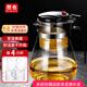 然也玻璃泡茶壺茶具按壓式可拆洗內膽飄逸杯1800ml大容量SY1800