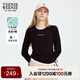 Teenie Weenie小熊女裝T恤2025秋季新款舒適拼接時(shí)尚圓領(lǐng)長(cháng)袖上衣