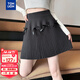 唐獅（TonLion）【關(guān)曉彤同款】2025秋冬女甜美淑女蝴蝶結毛織半身短裙百搭裙子潮