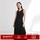 EP雅瑩女裝 純棉內搭打底無(wú)袖長(cháng)款針織背心連衣裙商場(chǎng)同款4109A 黑色-燙圖 L