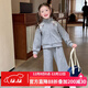 梔了成長(cháng)記梔了成長(cháng)記童裝女童韓版時(shí)髦套裝秋季新款兒童寶寶百搭休閑兩件套 灰色 套裝 160