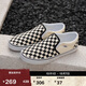 VANS范斯官方 Asher黑白棋盤(pán)格一腳蹬男女帆布鞋 黑白棋盤(pán)格  41