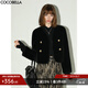 COCOBELLA高奢質(zhì)感氣質(zhì)豐盈環(huán)保皮草冬裸領(lǐng)短款保暖毛絨外套WL57-2 黑色 M