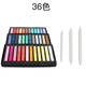 馬利24色粉畫(huà)筆彩色粉筆軟性粉畫(huà)棒黑板報粉筆兒童墻繪涂鴉粉筆套裝F-2024速寫(xiě)馬克筆繪畫(huà)搭配 36色單盒（方形粉畫(huà)筆）