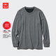 優(yōu)衣庫男裝HEATTECH ULTRA WARM圓領(lǐng)T恤長(cháng)袖保暖衣秋衣內衣469983 08 深灰色 2XL