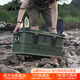 山趣（ShineTrip）戶(hù)外鋁合金收納箱野營(yíng)雜物自駕車(chē)載防水大容量露營(yíng)IGT咖啡箱 軍綠色(大號)72升
