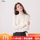 百圖（betu）女裝2025年秋季新款毛針織衫氣質(zhì)提花設計舒適長(cháng)袖上衣女2509T30 米白 M