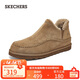 斯凱奇（Skechers）加絨冬款男鞋腳寬腳胖保暖雪地靴冬靴棉鞋戶(hù)外耐磨工裝鞋205178