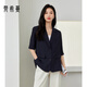 梵希蔓ol通勤女裝小個(gè)子西裝外套女春秋質(zhì)感高級透感薄款職場(chǎng)西服 V8019 藏青色 M
