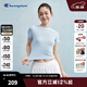 Champion冠軍短袖女2025夏季新款修身條紋t恤簡(jiǎn)約純色運動(dòng)風(fēng)潮牌 淺藍色 M