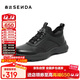 森達健步鞋男冬新商場(chǎng)同款戶(hù)外休閑鞋1KL01DM3 黑色絨里新 42