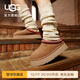 UGG秋季女士厚底Tazz塔茨樂(lè )福鞋一腳蹬懶人毛毛鞋1122553 CHE | 栗色 38