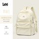 Lee學(xué)生雙肩包女新款韓版休閑大容量初高中校園書(shū)包戶(hù)外旅行包男 奶油白