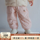 OAK FAMILY冬季兒童束腳褲夾棉新款寶寶長(cháng)褲衛褲保暖休閑直筒褲子 淺粉 90 cm