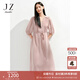 玖姿·安娜蔻優(yōu)雅氣質(zhì)極簡(jiǎn)風(fēng)100%桑蠶絲收腰連衣裙女2025夏季新款 粉紅 M