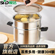 順達（SND）蒸鍋304不銹鋼湯鍋蒸籠蒸魚(yú)鍋雙層蒸煮兩用鍋燃氣灶電磁爐通用 食尚【蒸煮多用】 20cm