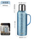 JRINKTEEA日本品牌大容量純鈦保溫壺戶(hù)外茶水分離燜泡茶壺家用旅游車(chē)載水瓶 AsvinTi旅游壺冰花藍 900ml