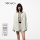 MO&Co.【UPF40+涼感防曬服】襯衫含棉夏設計感前短后長(cháng)白色摩安珂 冰川綠色 S 160