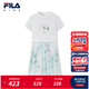 FILA斐樂(lè )兒童童裝連衣裙2025年秋季新款女童中大童百褶針織長(cháng)裙 標準白-WT 150