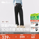 蕉下（beneunder）梭織直筒褲女25秋冬新款中暖加絨穿搭防風(fēng)防潑水運動(dòng)休閑褲WB146