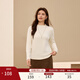 纖莉秀【半高領(lǐng)抓毛針織衫】大碼女裝舒適打底衫胖mm2025冬裝新款4305 米白色 XL